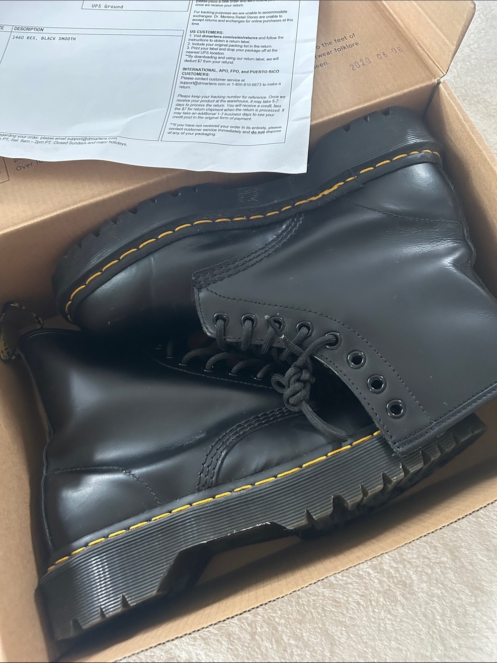 Dr. Martens Unisex Black Smooth 1460 Bex - Picture 5 of 7